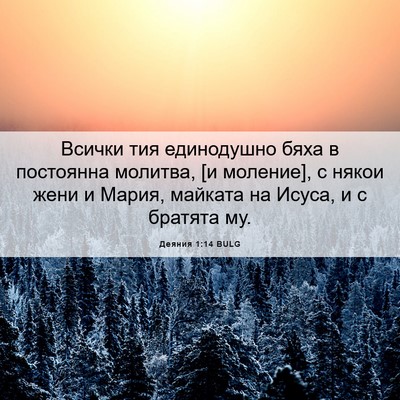 Picture 06 - Деяния 1:14 BULG - Всички тия единодушно бяха - Bible Verse Picture