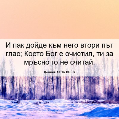 Picture 06 - Деяния 10:15 BULG - И пак дойде към него втори - Bible Verse Picture