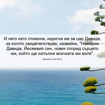 Picture 06 - Деяния 13:22 BULG - И него като отмахна, - Bible Verse Picture