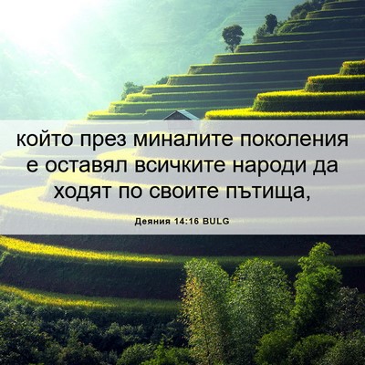 Picture 06 - Деяния 14:16 BULG - който през миналите - Bible Verse Picture