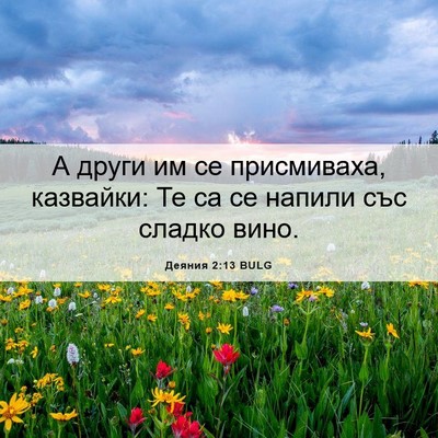 Picture 06 - Деяния 2:13 BULG - А други им се присмиваха, - Bible Verse Picture