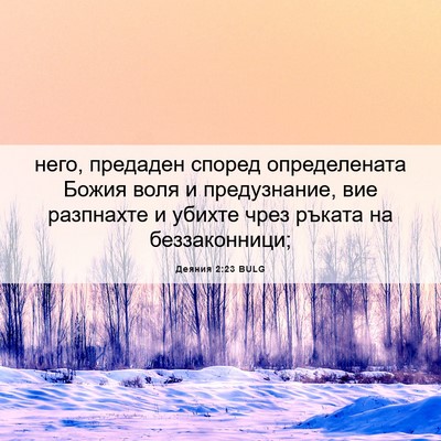 Picture 06 - Деяния 2:23 BULG - него, предаден според - Bible Verse Picture