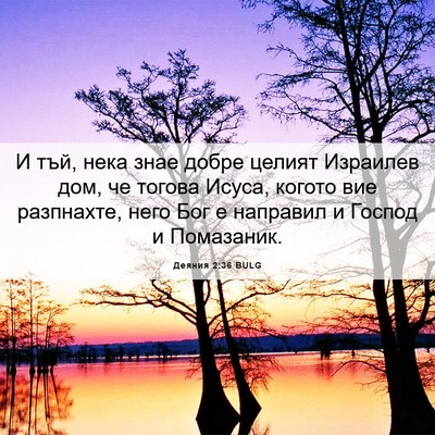 Picture 06 - Деяния 2:36 BULG - И тъй, нека знае добре - Bible Verse Picture