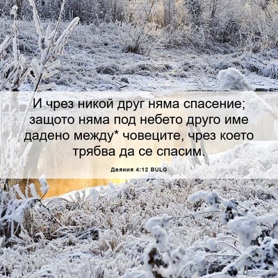 Picture 06 - Деяния 4:12 BULG - И чрез никой друг няма - Bible Verse Picture