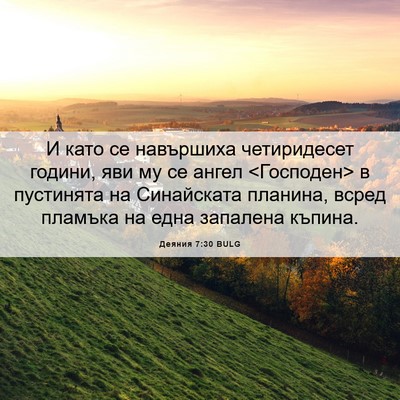 Picture 06 - Деяния 7:30 BULG - И като се навършиха - Bible Verse Picture