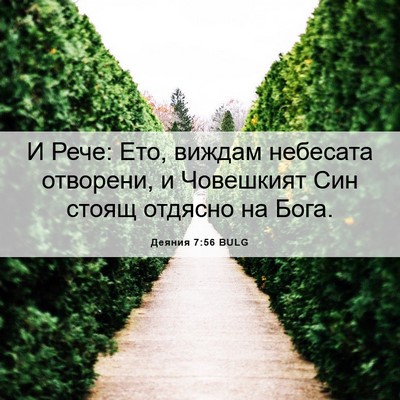 Picture 06 - Деяния 7:56 BULG - И Рече: Ето, виждам - Bible Verse Picture