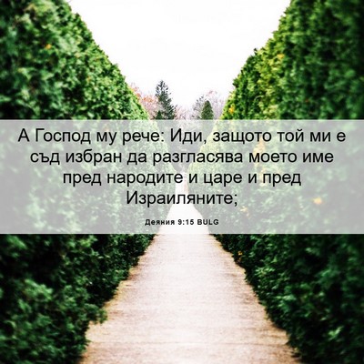 Picture 06 - Деяния 9:15 BULG - А Господ му рече: Иди, - Bible Verse Picture