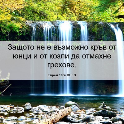 Picture 06 - Евреи 10:4 BULG - Защото не е възможно кръв - Bible Verse Picture