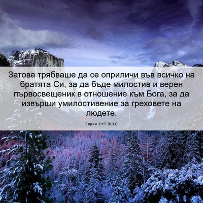 Picture 06 - Евреи 2:17 BULG - Затова трябваше да се - Bible Verse Picture