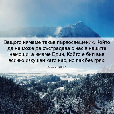 Picture 06 - Евреи 4:15 BULG - Защото нямаме такъв - Bible Verse Picture