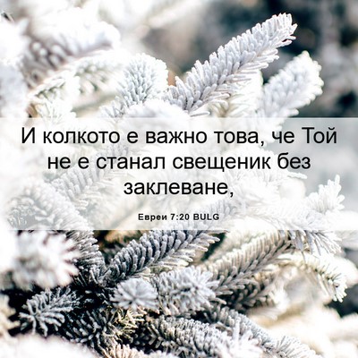 Picture 06 - Евреи 7:20 BULG - И колкото е важно това, че - Bible Verse Picture