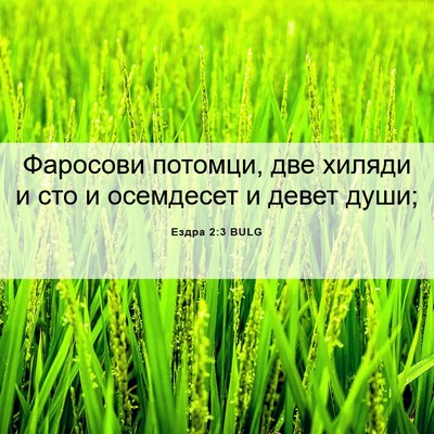 Picture 06 - Ездра 2:3 BULG - Фаросови потомци, две - Bible Verse Picture