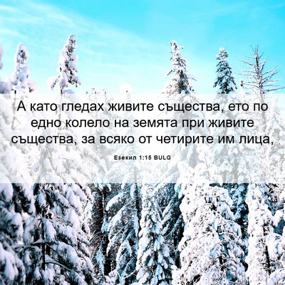 Picture 06 - Езекил 1:15 BULG - А като гледах живите - Bible Verse Picture