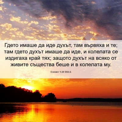 Picture 06 - Езекил 1:20 BULG - Гдето имаше да иде духът, - Bible Verse Picture