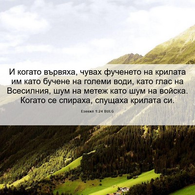 Picture 06 - Езекил 1:24 BULG - И когато вървяха, чувах - Bible Verse Picture