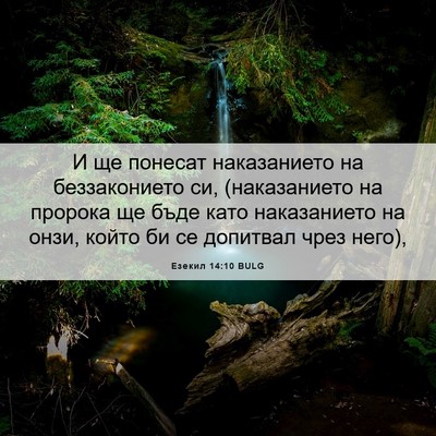 Picture 06 - Езекил 14:10 BULG - И ще понесат наказанието - Bible Verse Picture