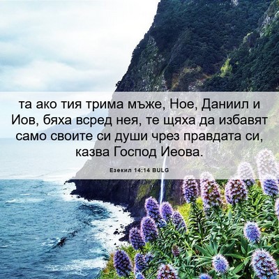 Picture 06 - Езекил 14:14 BULG - та ако тия трима мъже, Ное, - Bible Verse Picture