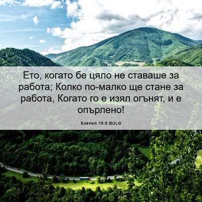 Picture 06 - Езекил 15:5 BULG - Ето, когато бе цяло не - Bible Verse Picture