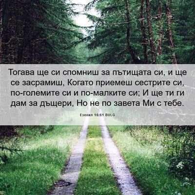 Picture 06 - Езекил 16:61 BULG - Тогава ще си спомниш за - Bible Verse Picture