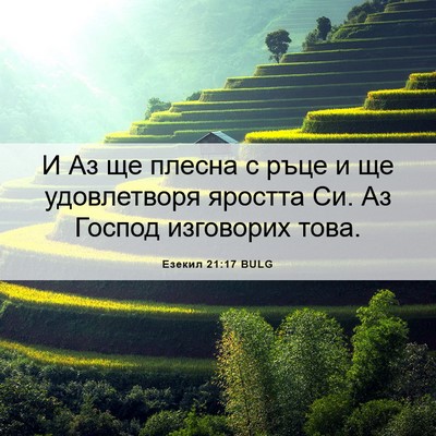 Picture 06 - Езекил 21:17 BULG - И Аз ще плесна с ръце и ще - Bible Verse Picture