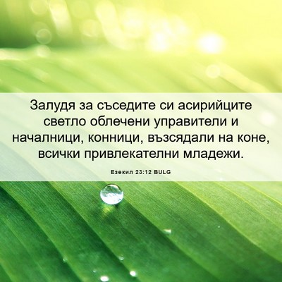 Picture 06 - Езекил 23:12 BULG - Залудя за съседите си - Bible Verse Picture