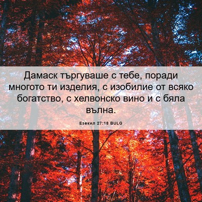 Picture 06 - Езекил 27:18 BULG - Дамаск търгуваше с тебе, - Bible Verse Picture