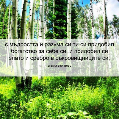 Picture 06 - Езекил 28:4 BULG - с мъдростта и разума си ти - Bible Verse Picture