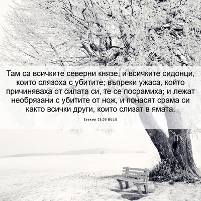 Picture 06 - Езекил 32:30 BULG - Там са всичките северни - Bible Verse Picture
