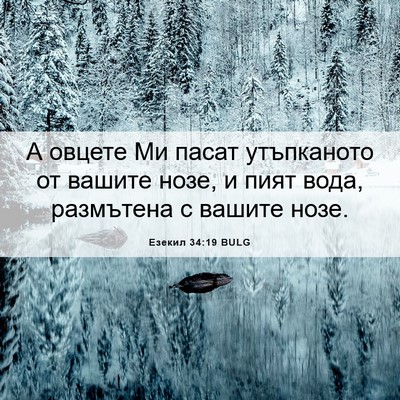Picture 06 - Езекил 34:19 BULG - А овцете Ми пасат - Bible Verse Picture