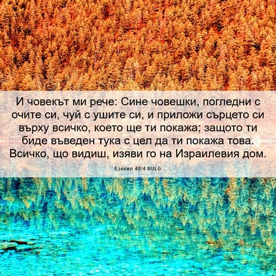 Picture 06 - Езекил 40:4 BULG - И човекът ми рече: Сине - Bible Verse Picture