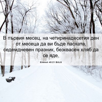 Picture 06 - Езекил 45:21 BULG - В първия месец, на - Bible Verse Picture
