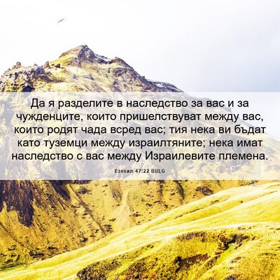 Picture 06 - Езекил 47:22 BULG - Да я разделите в - Bible Verse Picture