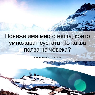 Picture 06 - Еклесиаст 6:11 BULG - Понеже има много неща, - Bible Verse Picture