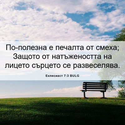 Picture 06 - Еклесиаст 7:3 BULG - По-полезна е печалта от - Bible Verse Picture