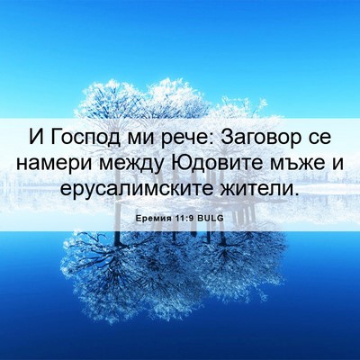 Picture 06 - Еремия 11:9 BULG - И Господ ми рече: Заговор - Bible Verse Picture