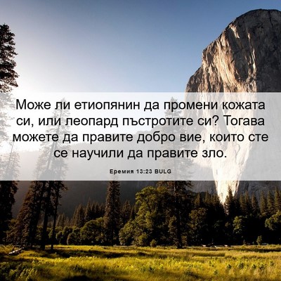Picture 06 - Еремия 13:23 BULG - Може ли етиопянин да - Bible Verse Picture