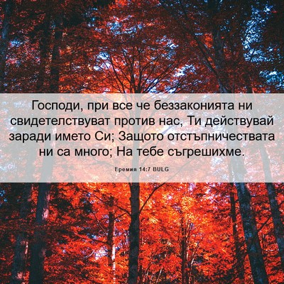 Picture 06 - Еремия 14:7 BULG - Господи, при все че - Bible Verse Picture