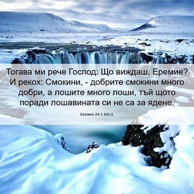 Picture 06 - Еремия 24:3 BULG - Тогава ми рече Господ: Що - Bible Verse Picture
