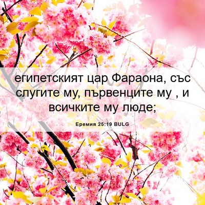 Picture 06 - Еремия 25:19 BULG - египетският цар Фараона, - Bible Verse Picture
