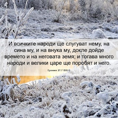 Picture 06 - Еремия 27:7 BULG - И всичките народи ще - Bible Verse Picture