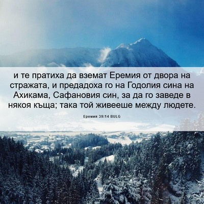 Picture 06 - Еремия 39:14 BULG - и те пратиха да вземат - Bible Verse Picture