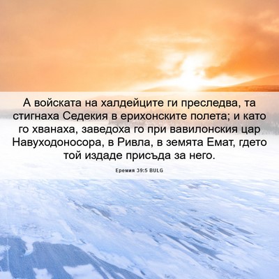 Picture 06 - Еремия 39:5 BULG - А войската на халдейците - Bible Verse Picture