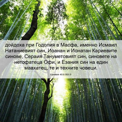 Picture 06 - Еремия 40:8 BULG - дойдоха при Годолия в - Bible Verse Picture