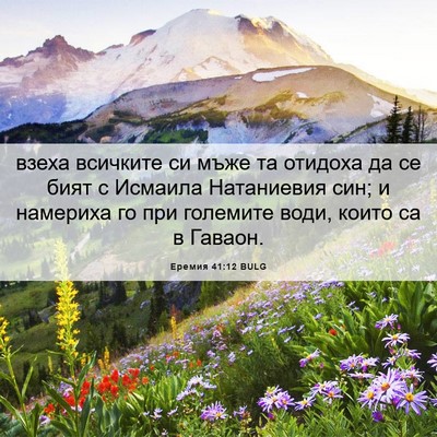 Picture 06 - Еремия 41:12 BULG - взеха всичките си мъже та - Bible Verse Picture