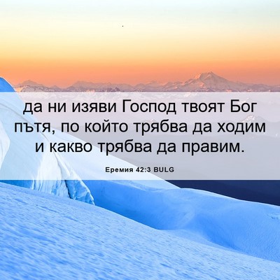 Picture 06 - Еремия 42:3 BULG - да ни изяви Господ твоят - Bible Verse Picture