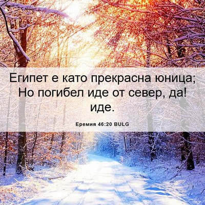 Picture 06 - Еремия 46:20 BULG - Египет е като прекрасна - Bible Verse Picture
