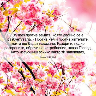 Picture 06 - Еремия 50:21 BULG - Възлез против земята, - Bible Verse Picture