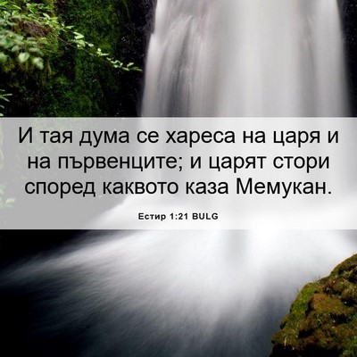 Picture 06 - Естир 1:21 BULG - И тая дума се хареса на - Bible Verse Picture