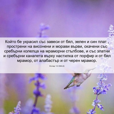 Picture 06 - Естир 1:6 BULG - Който бе украсил със - Bible Verse Picture