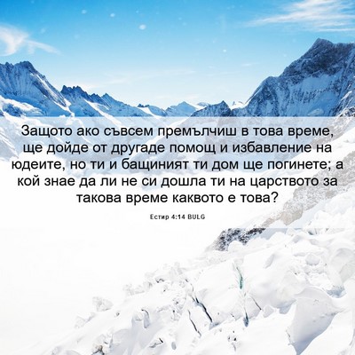 Picture 06 - Естир 4:14 BULG - Защото ако съвсем - Bible Verse Picture